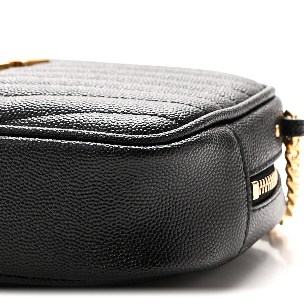 Grain De Poudre Matelasse Monogram Mini Lou Camera Bag Black