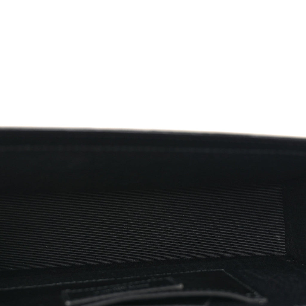 Grain De Poudre Medium Classic Monogram Kate Satchel Black White