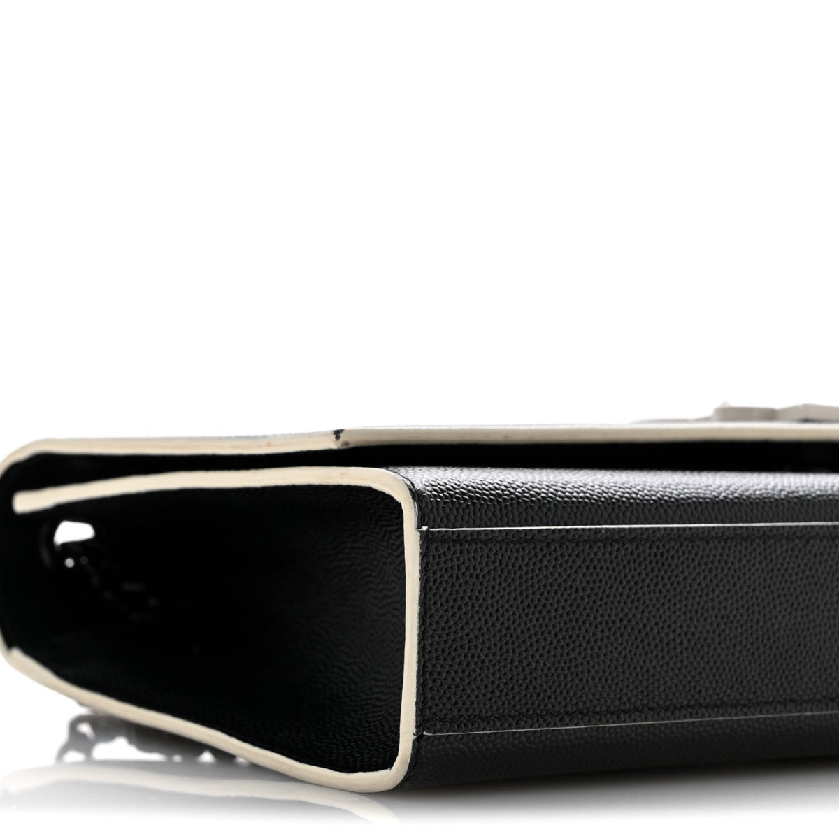 Grain De Poudre Medium Classic Monogram Kate Satchel Black White