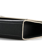 Grain De Poudre Medium Classic Monogram Kate Satchel Black White