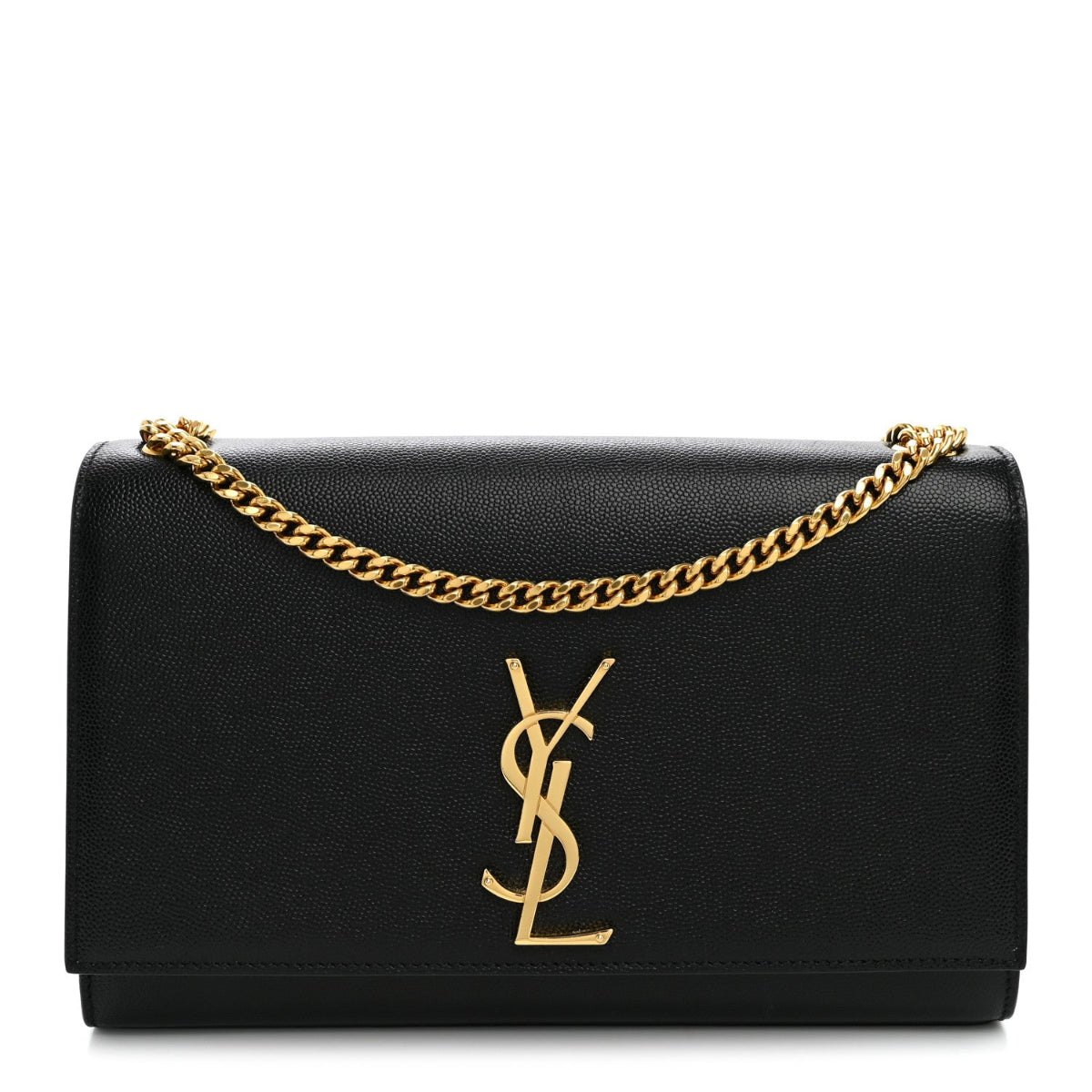 Grain De Poudre Medium Classic Monogram Kate Satchel Black