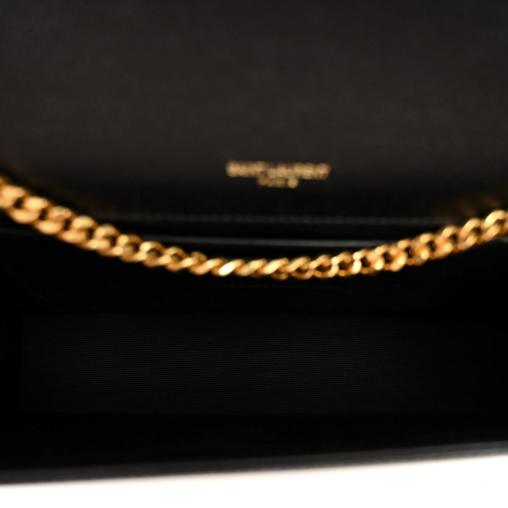 Grain De Poudre Medium Classic Monogram Kate Satchel Black