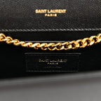 Grain De Poudre Medium Classic Monogram Kate Satchel Black