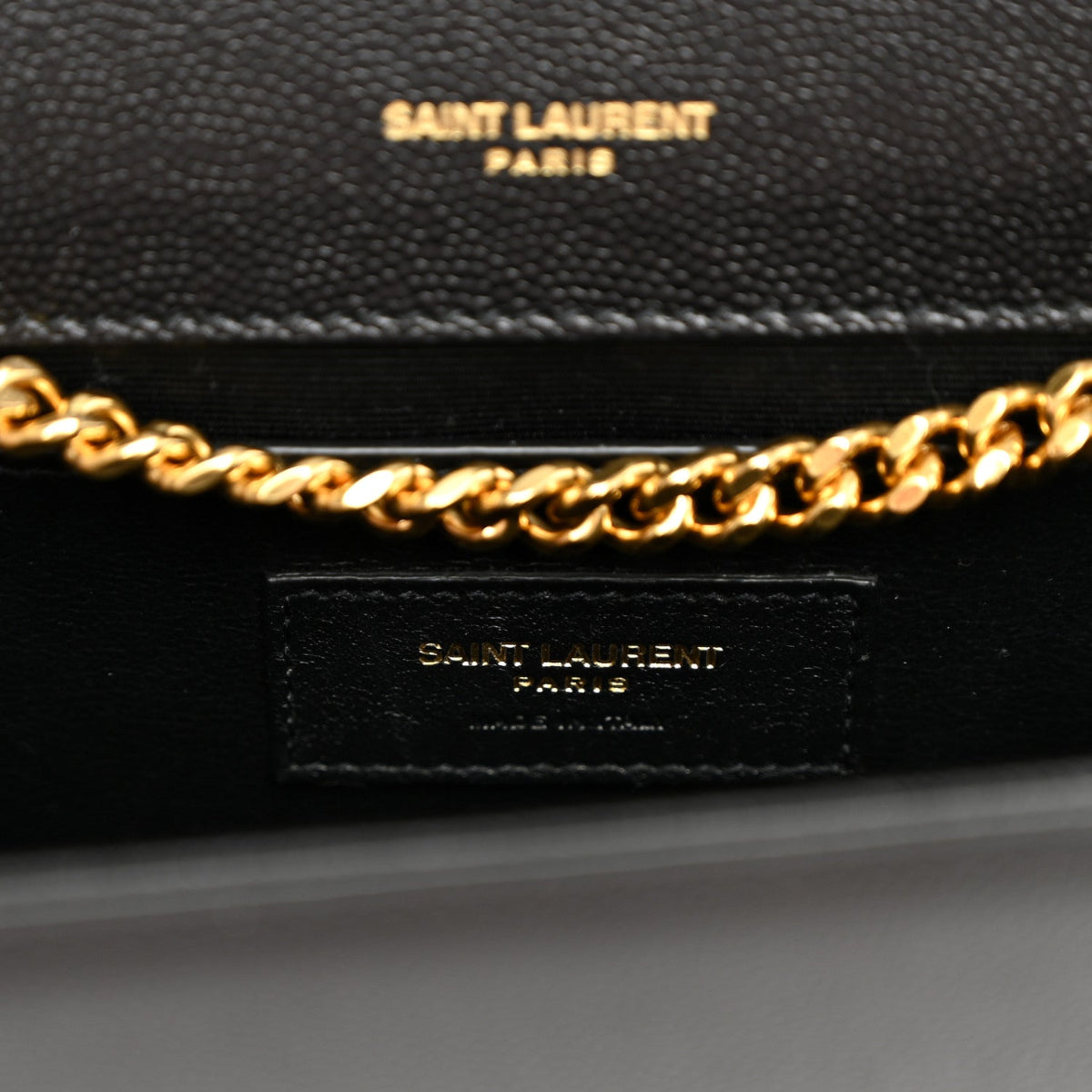 Grain De Poudre Medium Classic Monogram Kate Satchel Black
