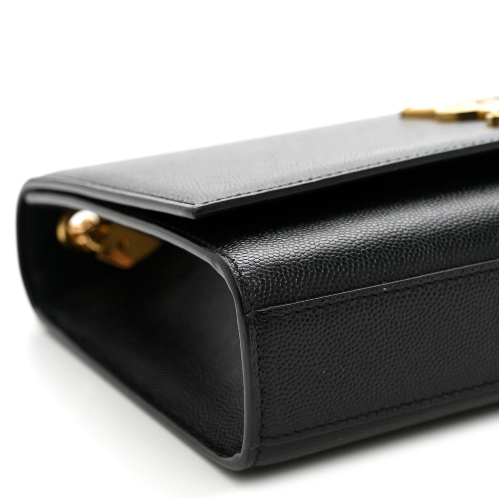 Grain De Poudre Medium Classic Monogram Kate Satchel Black