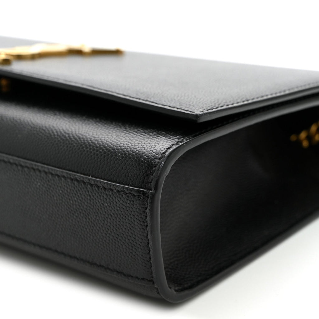 Grain De Poudre Medium Classic Monogram Kate Satchel Black