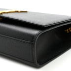 Grain De Poudre Medium Classic Monogram Kate Satchel Black