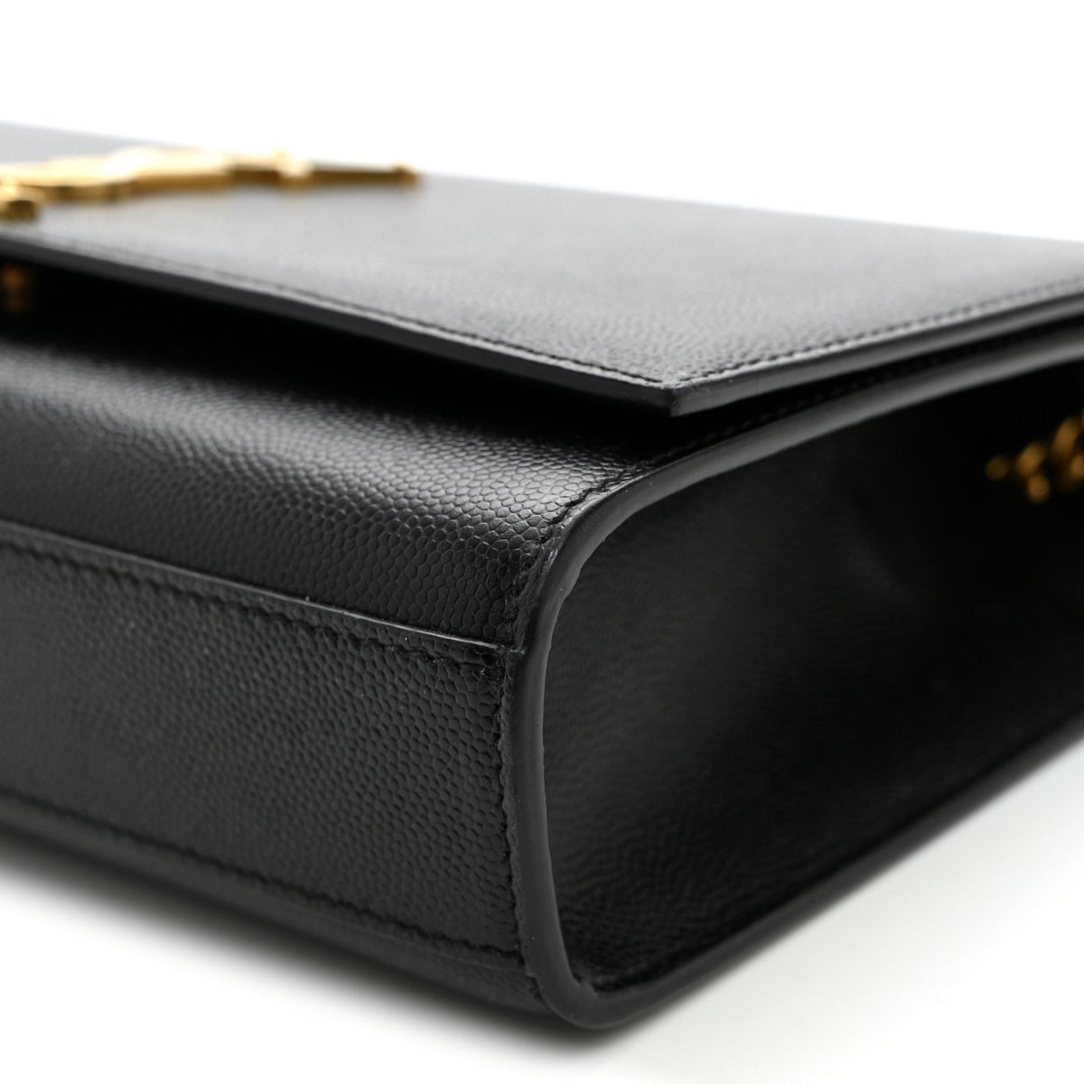 Grain De Poudre Medium Classic Monogram Kate Satchel Black