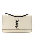 Grain De Poudre Medium Classic Monogram Kate Satchel Porcellana Black