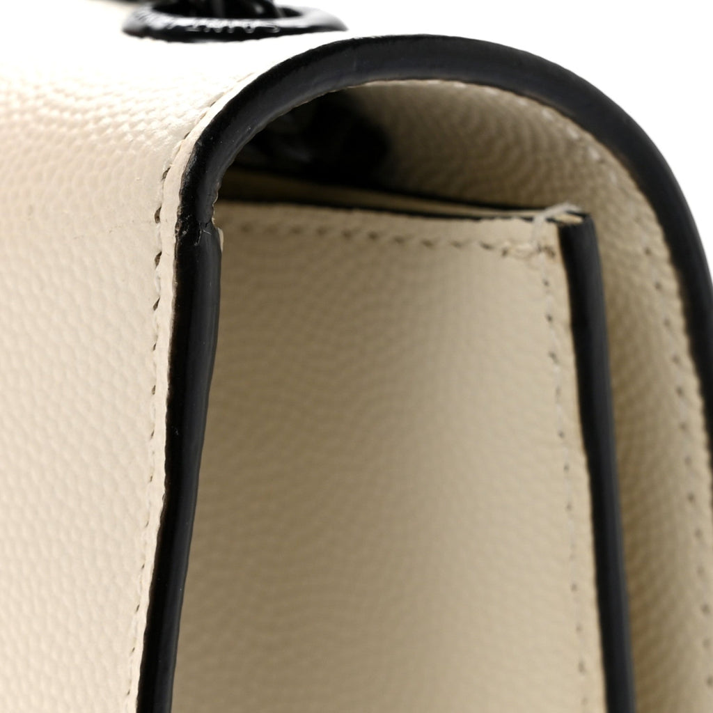 Grain De Poudre Medium Classic Monogram Kate Satchel Porcellana Black
