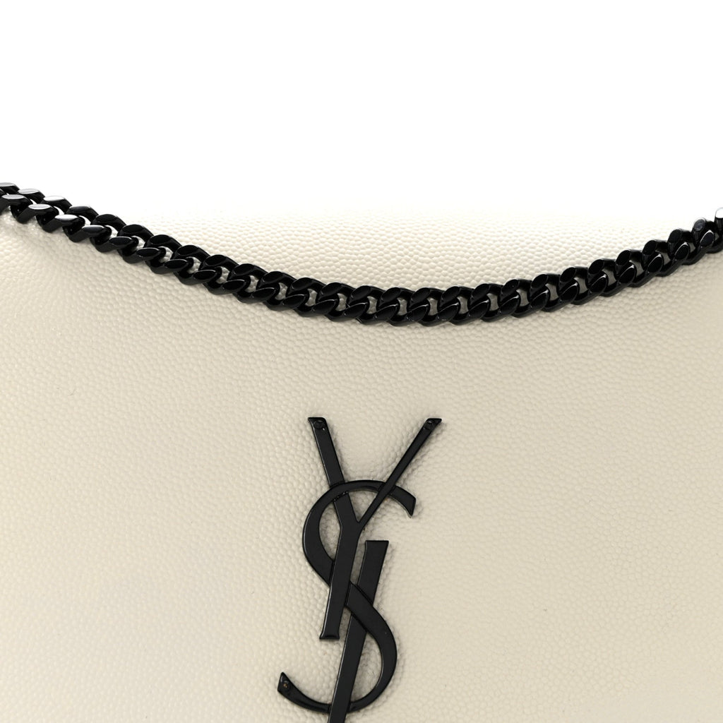 Grain De Poudre Medium Classic Monogram Kate Satchel Porcellana Black