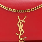 Grain De Poudre Medium Classic Monogram Kate Tassel Satchel Rouge Eros