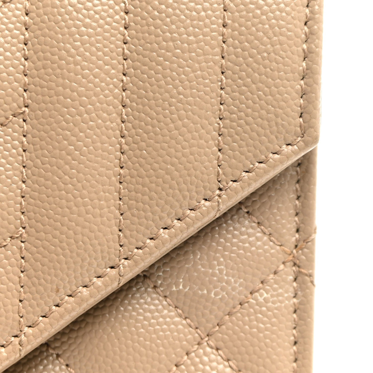 Grain De Poudre Textured Mixed Matelasse Medium Triquilt Monogram Satchel Dark Beige