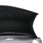 Grain De Poudre Textured Mixed Matelasse Triquilt Medium Monogram Satchel Black
