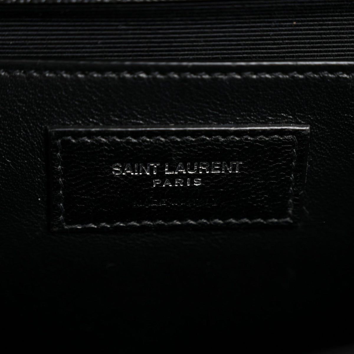 Grain De Poudre Textured Mixed Matelasse Triquilt Medium Monogram Satchel Black