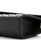Grain De Poudre Textured Mixed Matelasse Triquilt Medium Monogram Satchel Black