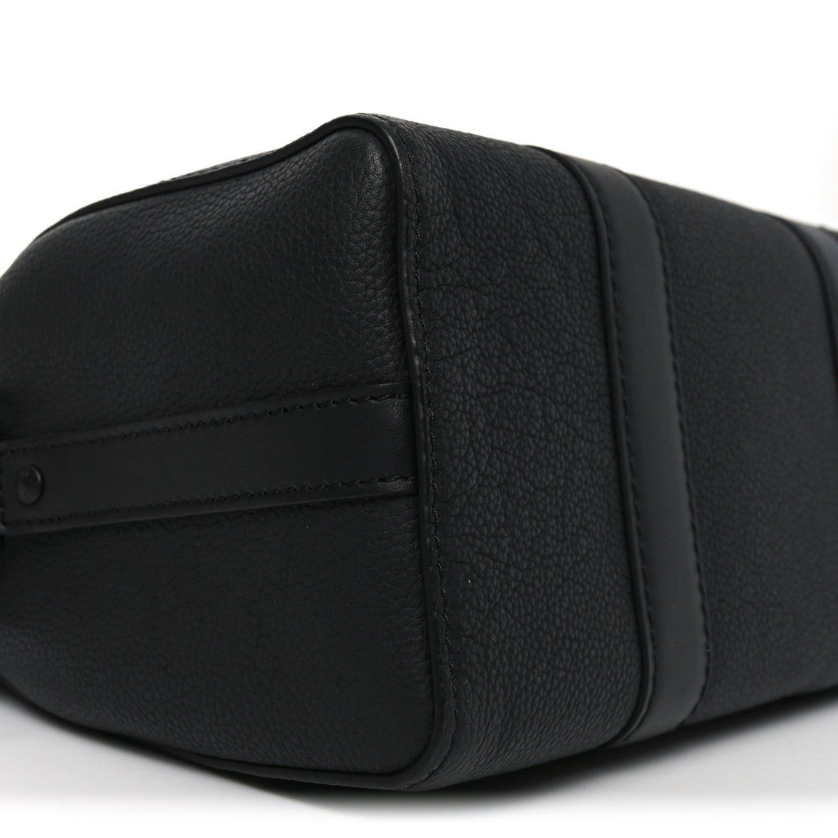 Grained Calfskin Aerogram City Keepall Black