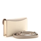 Grained Calfskin Extra Pochette Snowflakes Dove Antique Silver
