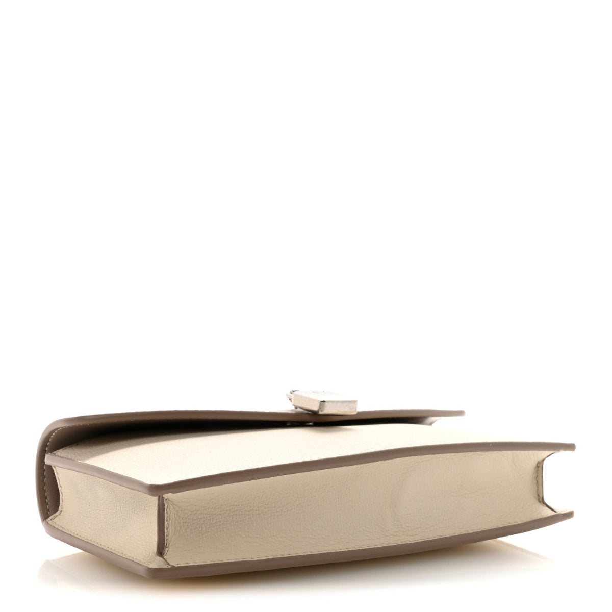 Grained Calfskin Extra Pochette Snowflakes Dove Antique Silver