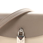 Grained Calfskin Extra Pochette Snowflakes Dove Antique Silver