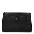 Grained Calfskin Large Neo Executive Cosmetic Case Black