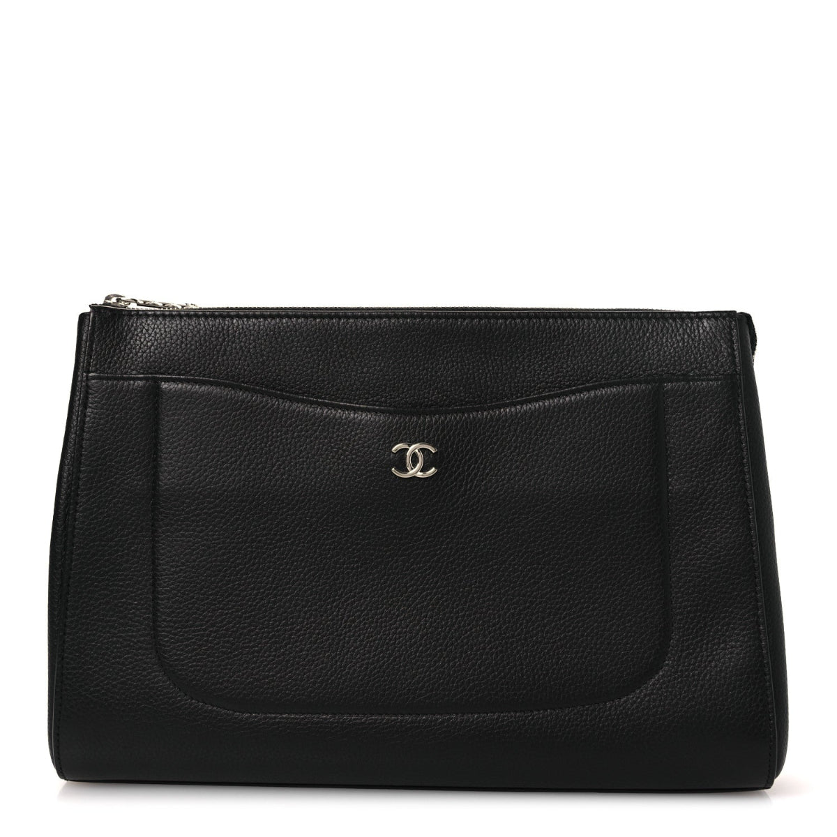 Grained Calfskin Large Neo Executive Cosmetic Case Black