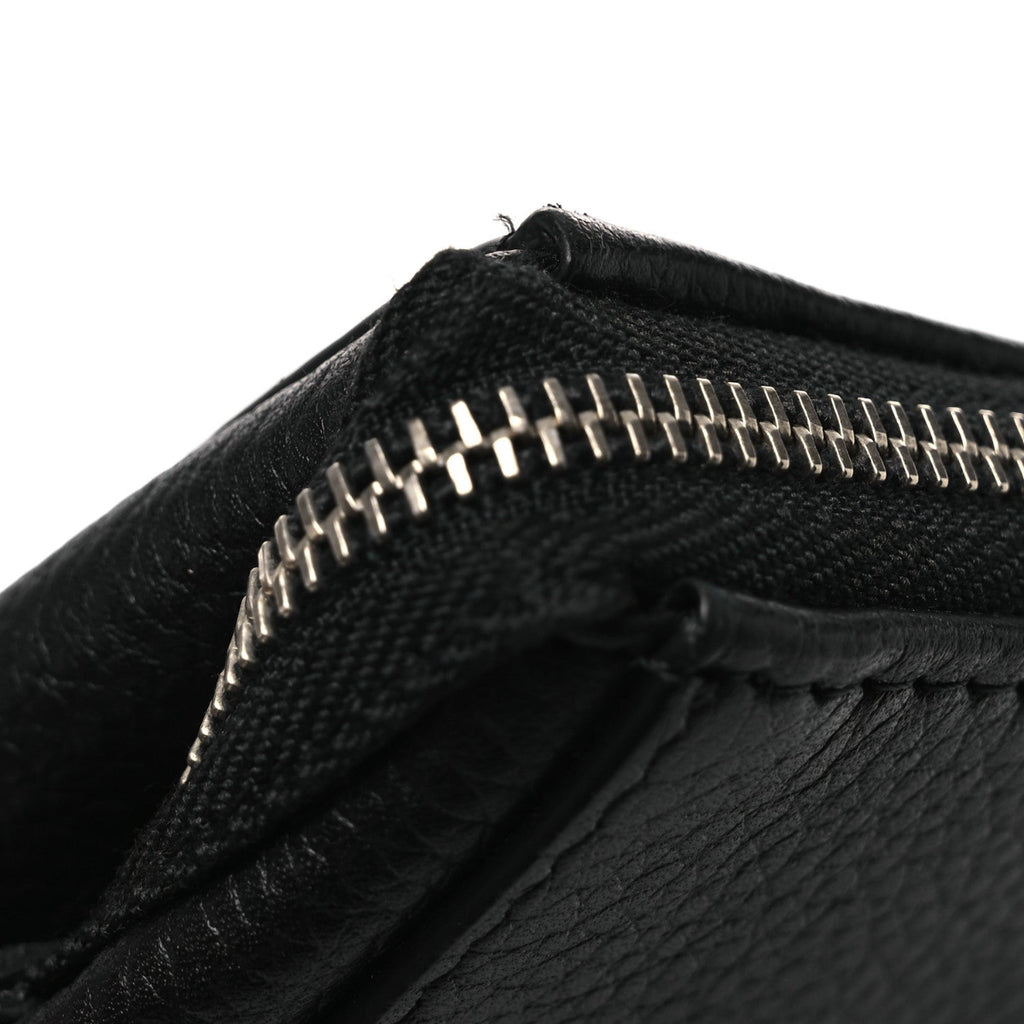 Grained Calfskin Large Neo Executive Cosmetic Case Black