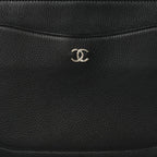 Grained Calfskin Large Neo Executive Cosmetic Case Black