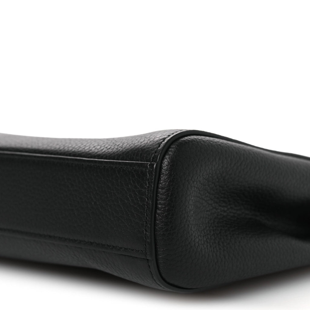 Grained Calfskin Large Neo Executive Cosmetic Case Black