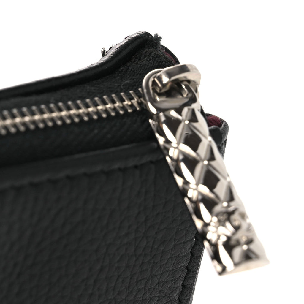 Grained Calfskin Large Neo Executive Cosmetic Case Black