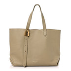Grained Calfskin Low Key Cabas MM Clay