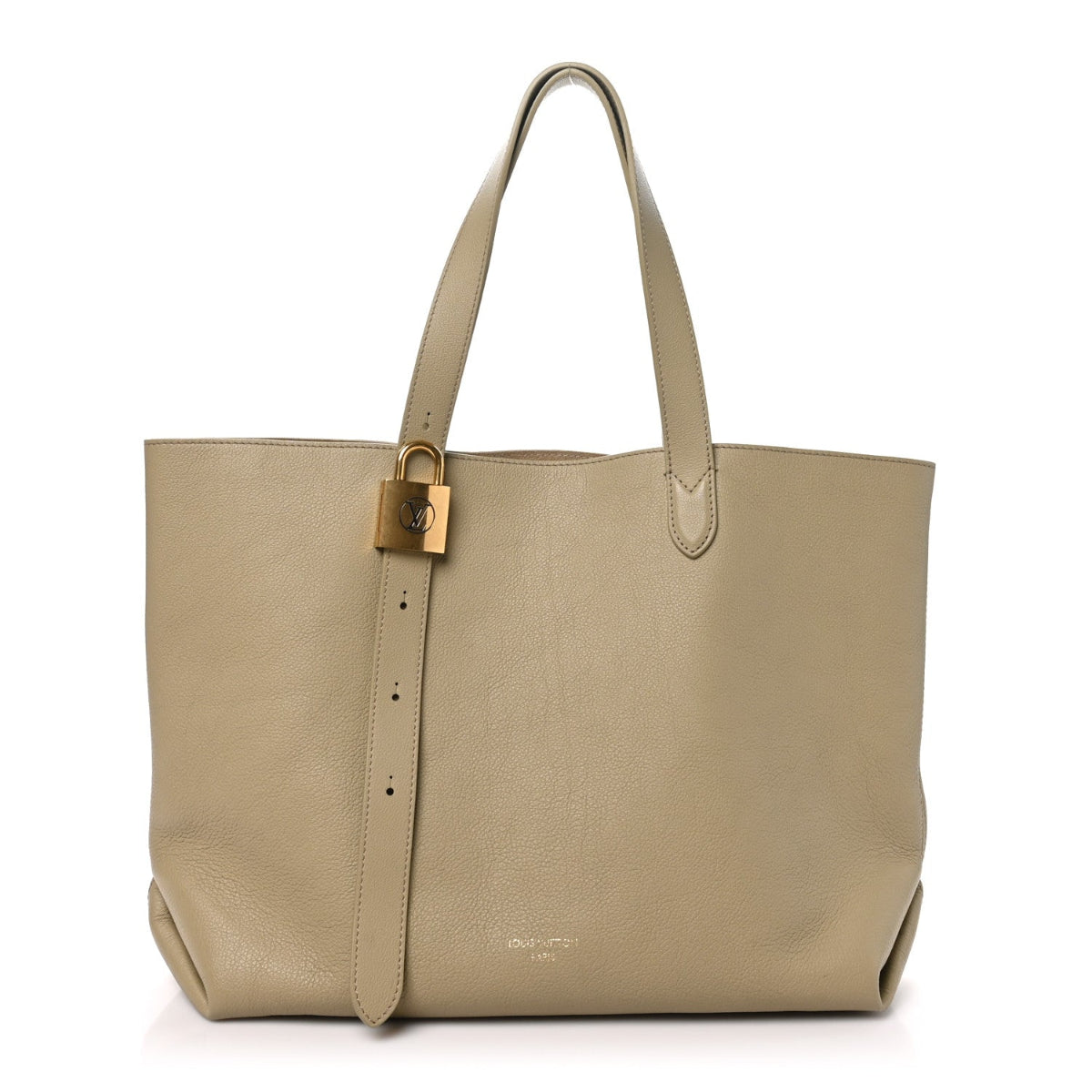 Grained Calfskin Low Key Cabas MM Clay