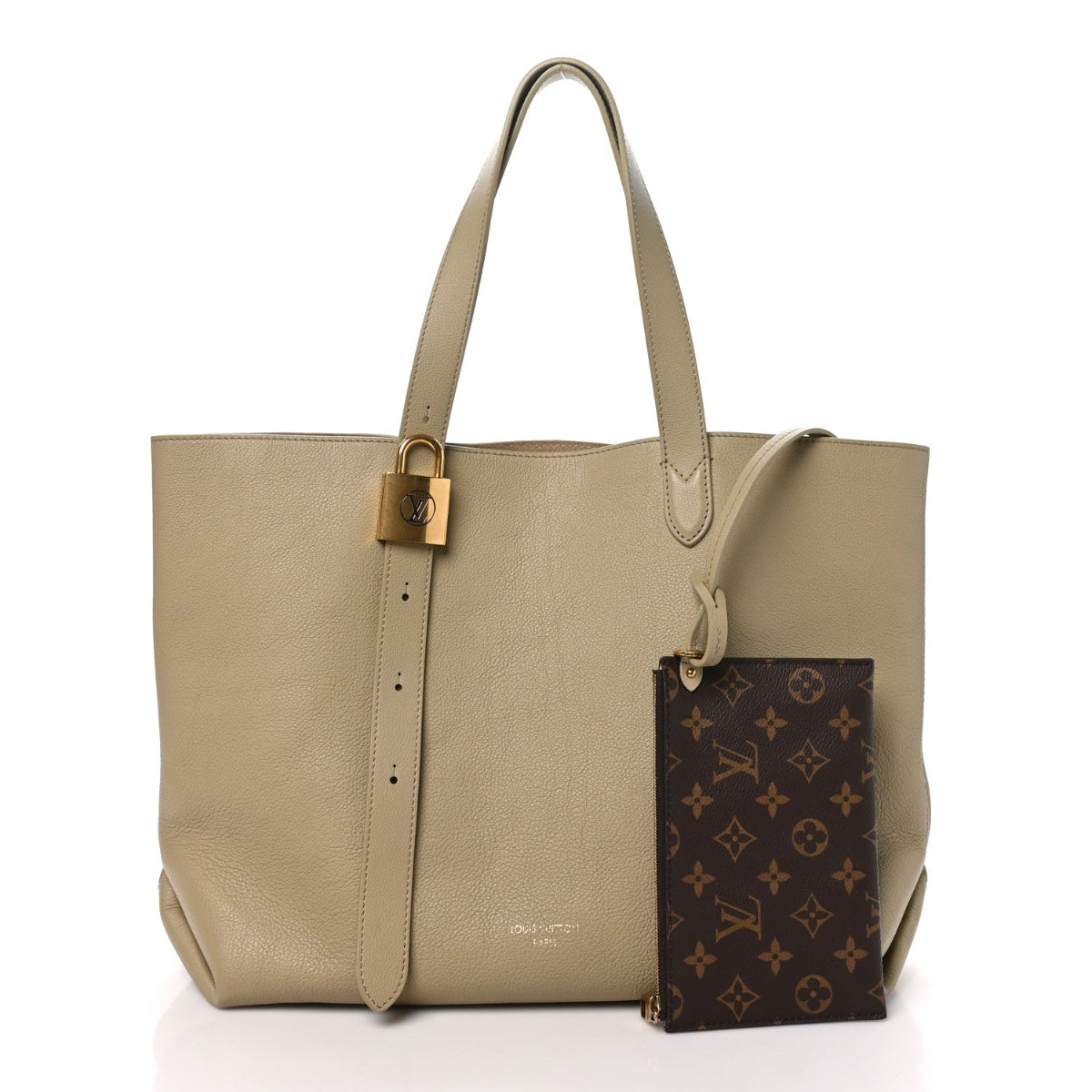 Grained Calfskin Low Key Cabas MM Clay