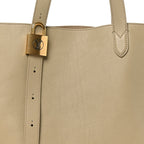 Grained Calfskin Low Key Cabas MM Clay