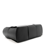 Grained Calfskin Maxi Intrecciato Medium Arco Tote Black