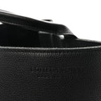 Grained Calfskin Maxi Intrecciato Medium Arco Tote Black