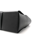 Grained Calfskin Maxi Intrecciato Medium Arco Tote Black