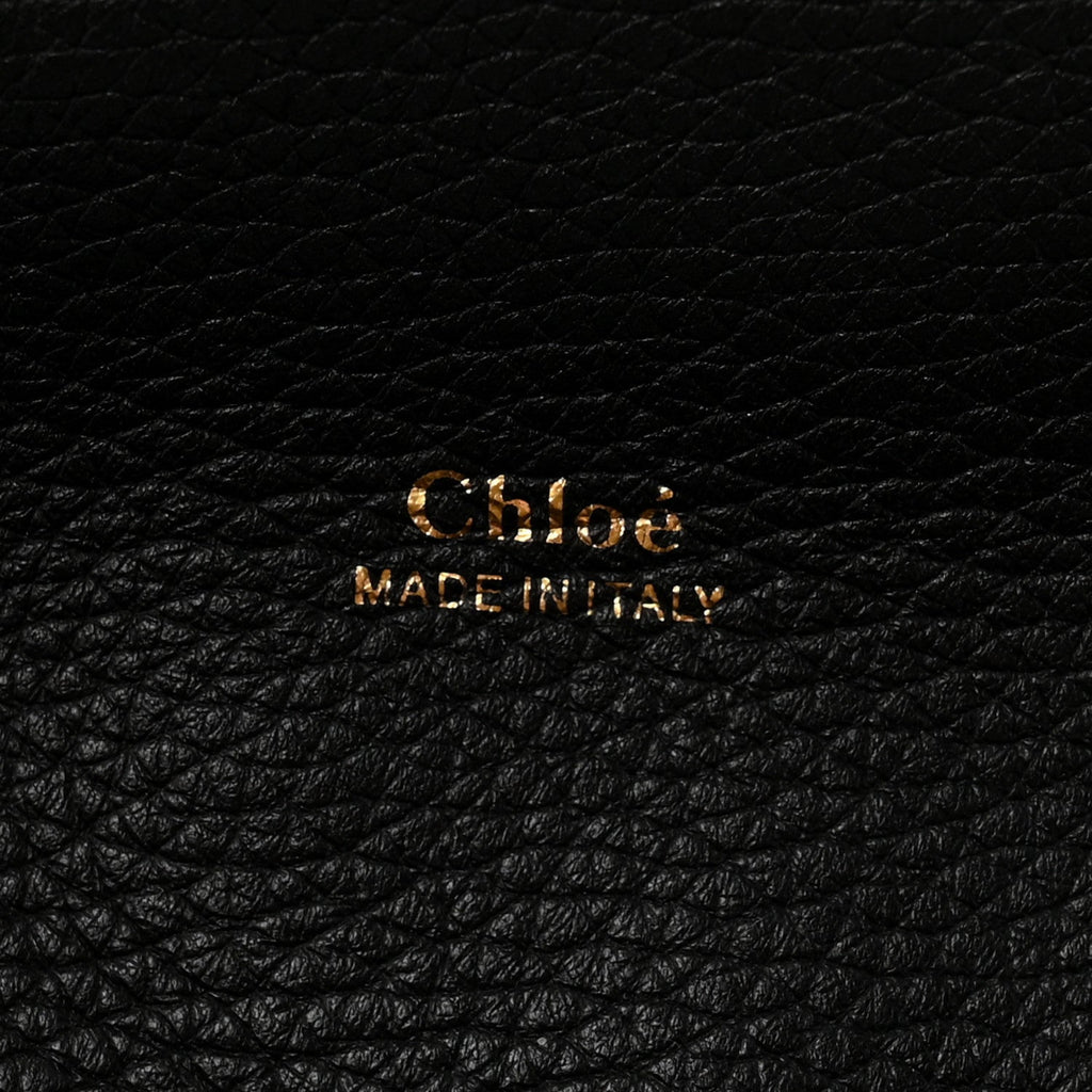 Grained Calfskin Medium Aby Day Shoulder Bag Black