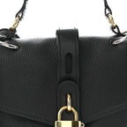 Grained Calfskin Medium Aby Day Shoulder Bag Black