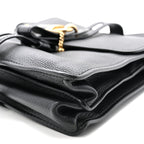 Grained Calfskin Medium Aby Day Shoulder Bag Black