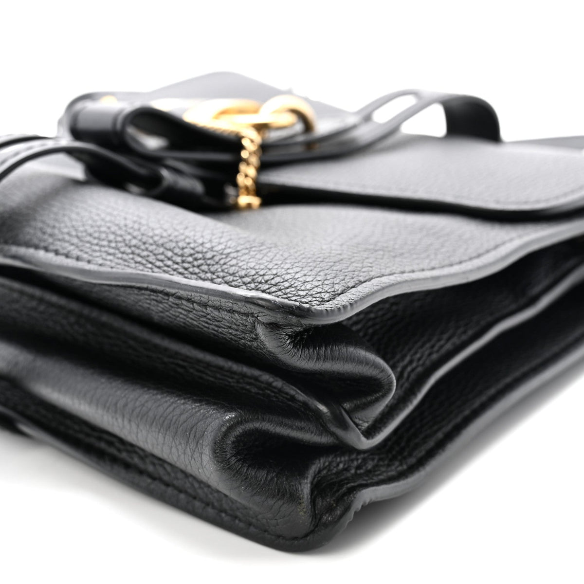 Grained Calfskin Medium Aby Day Shoulder Bag Black