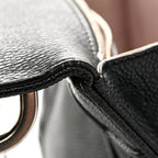 Grained Calfskin Medium Diorama Flap Bag Black