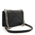 Grained Calfskin Medium Diorama Flap Bag Black