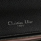 Grained Calfskin Medium Diorama Flap Bag Black