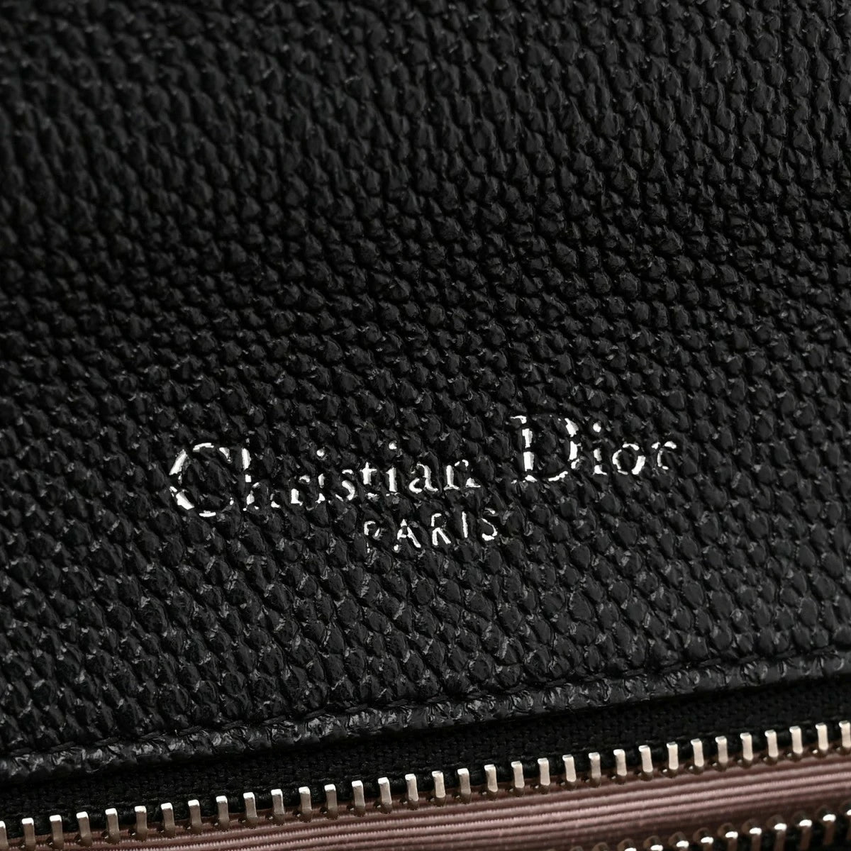 Grained Calfskin Medium Diorama Flap Bag Black