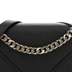 Grained Calfskin Medium Diorama Flap Bag Black