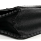 Grained Calfskin Medium Diorama Flap Bag Black