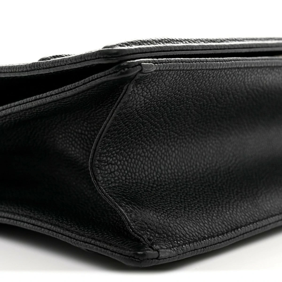 Grained Calfskin Medium Diorama Flap Bag Black