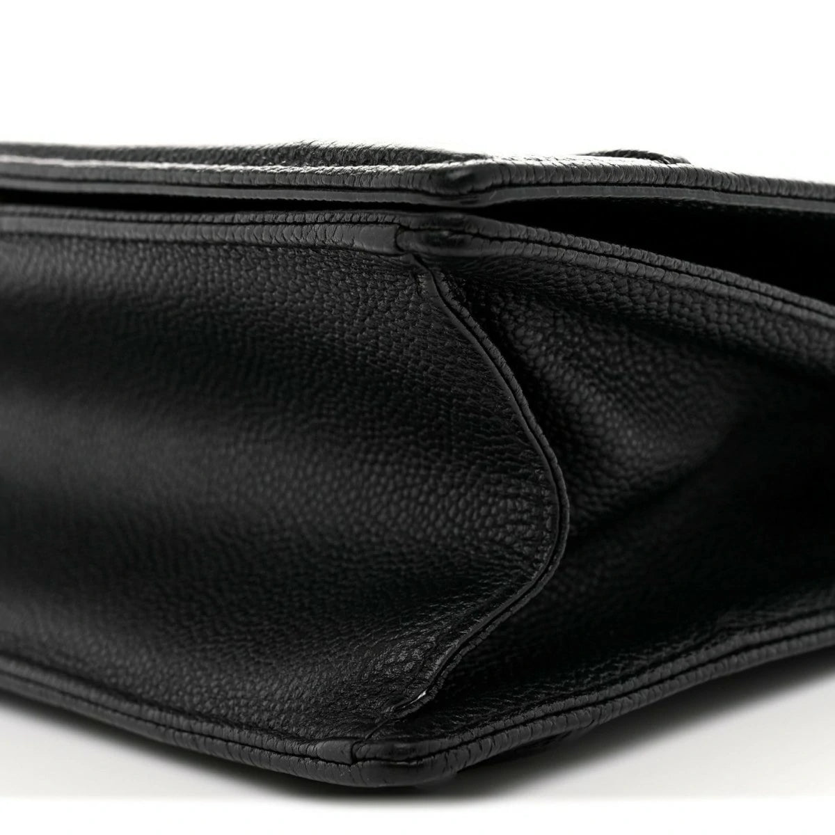 Grained Calfskin Medium Diorama Flap Bag Black