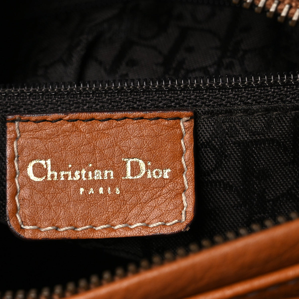 Grained Calfskin Medium Lady Dior Brown